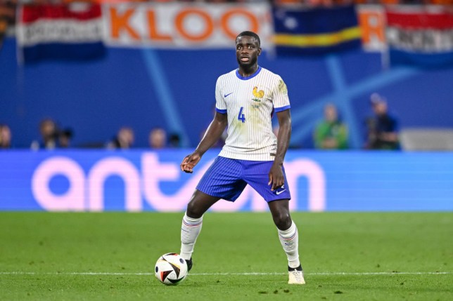 Dayot Upamecano of France pictured in action against the Netherlands at Euro 2024